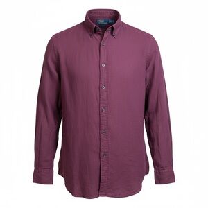 Ralph Lauren Deep Red Linen Classic Fit Shirt